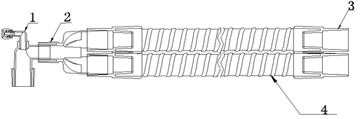 图3：双管路加强筋型麻醉机和呼吸机用呼吸管路