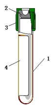 图1：一次性使用真空采血管结构图示