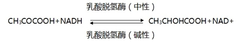 乳酸脱氢酶测定试剂注册反应原理示意图