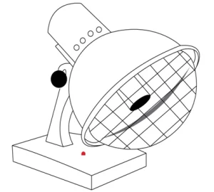 图1-B 紫外治疗设备示意图（局部照射式设备） 红外线治疗设备注册