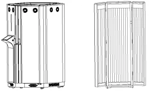 紫外治疗设备示意图（全身照射式设备） 紫外治疗设备注册