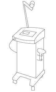 图1-A 紫外治疗设备示意图（全身照射式设备） 红外线治疗设备注册
