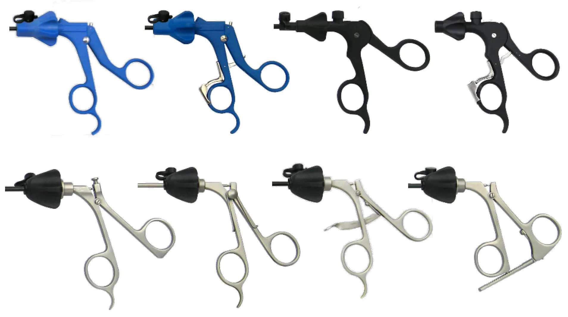 腹腔镜手术器械产品注册分离钳、剪刀、抓钳手柄示意图