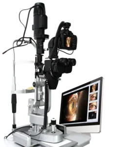 裂隙灯显微镜注册结构示意图：数字式