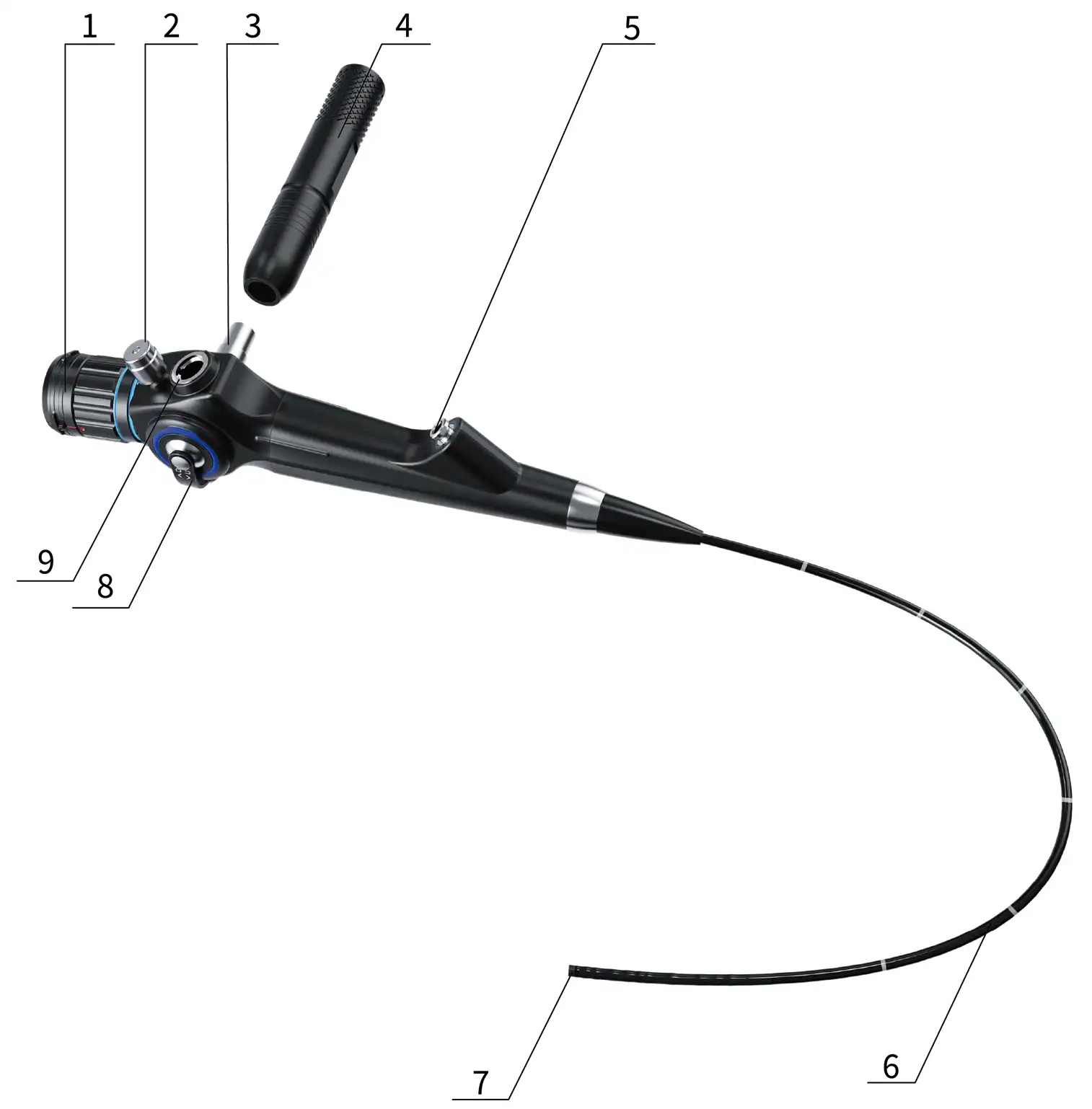 软性纤维内窥镜注册不含导光束的便携式软性纤维内窥镜结构示意图