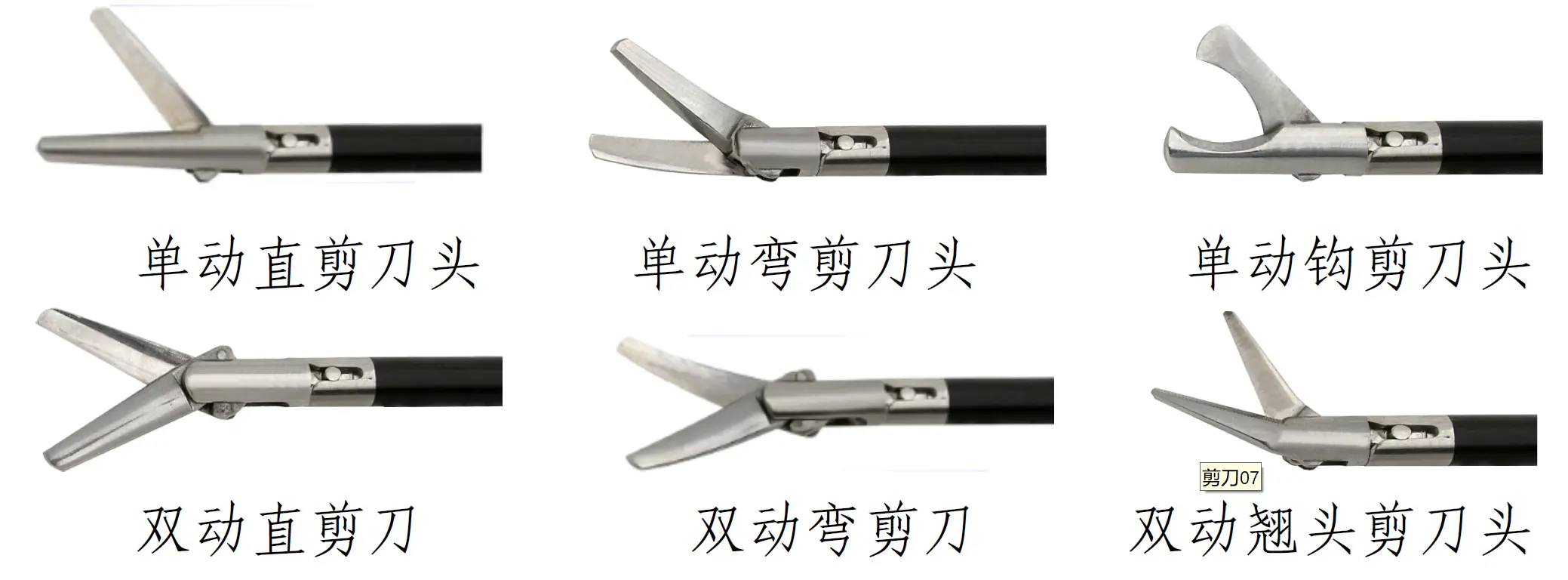 腹腔镜手术器械产品注册剪刀头部示意图