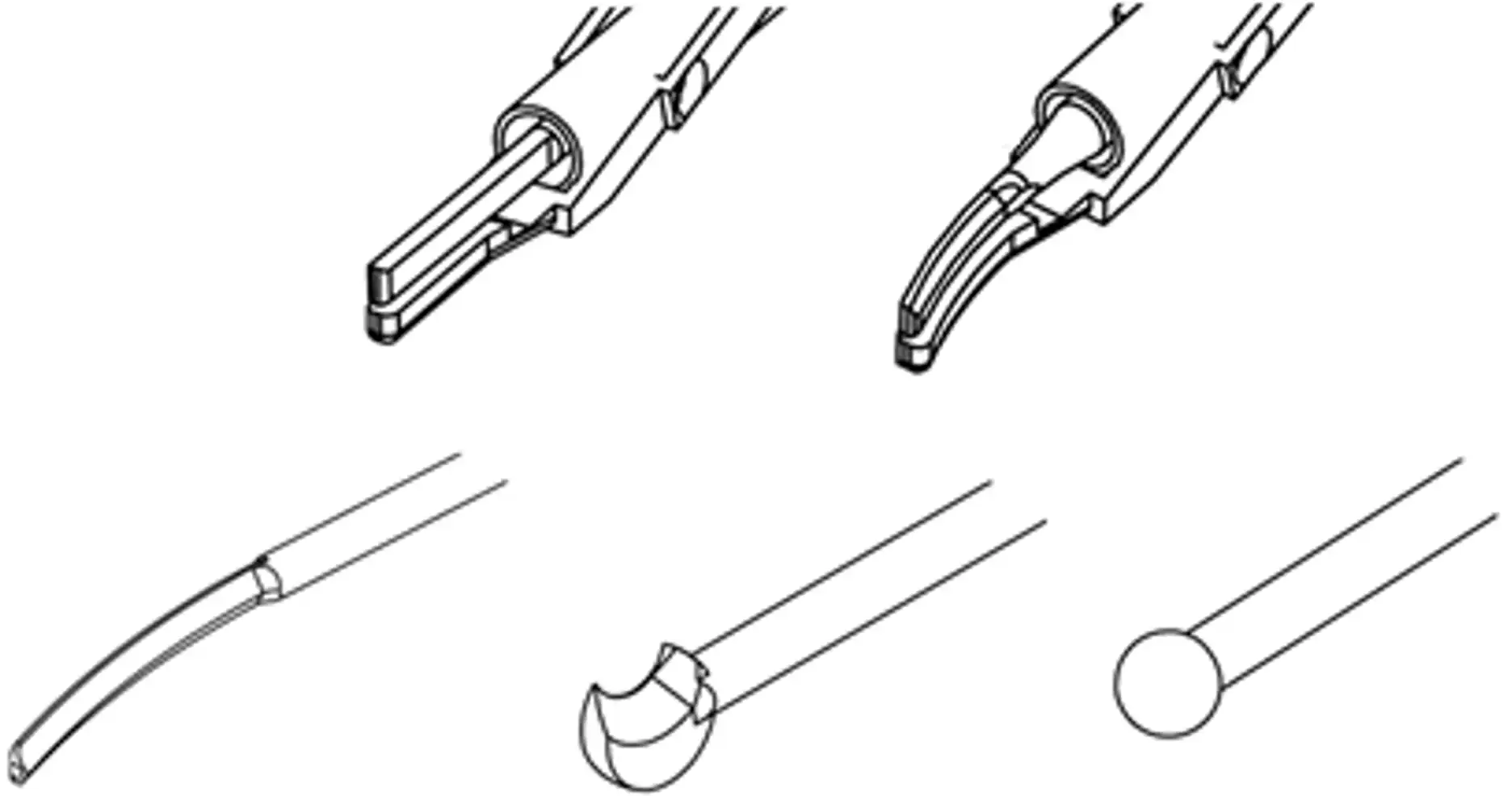 超声软组织手术设备注册审查-图2 超声刀头尖端形态结构示意图