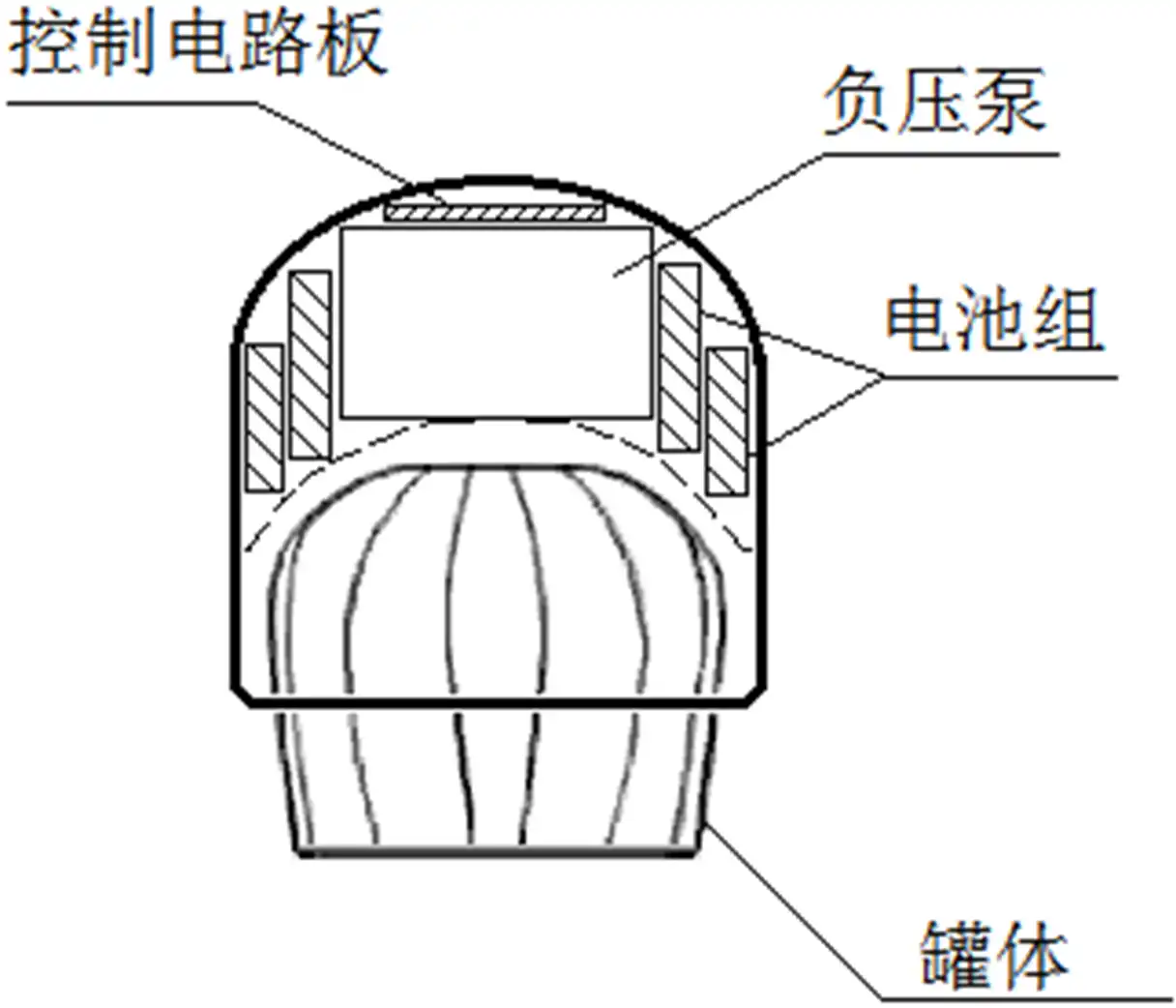图二：一体式电动拔罐器 - 满足电动拔罐器注册审查要求