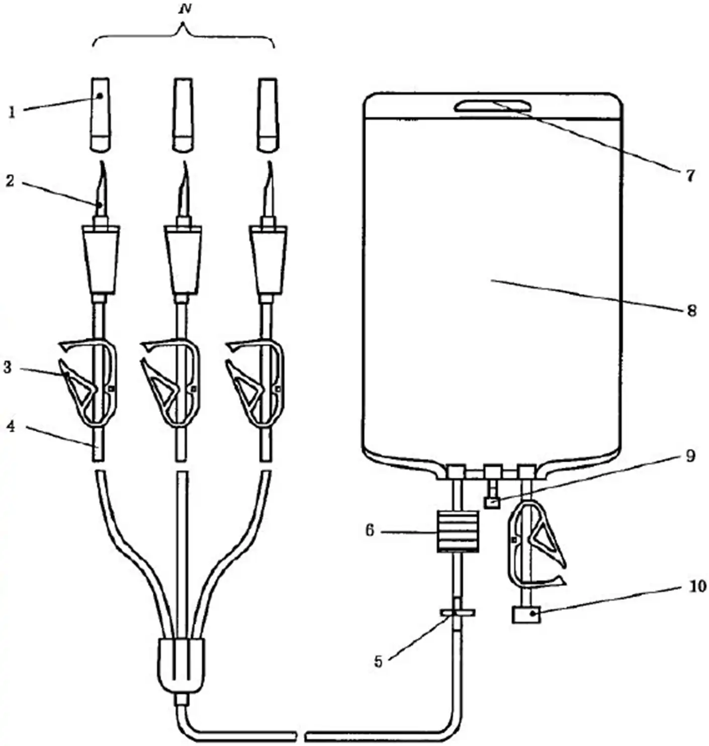 静脉营养输液袋注册基本结构图示1