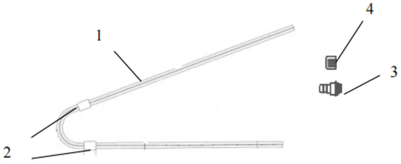 一次性使用腹膜透析导管注册-鹅颈直管型示意图