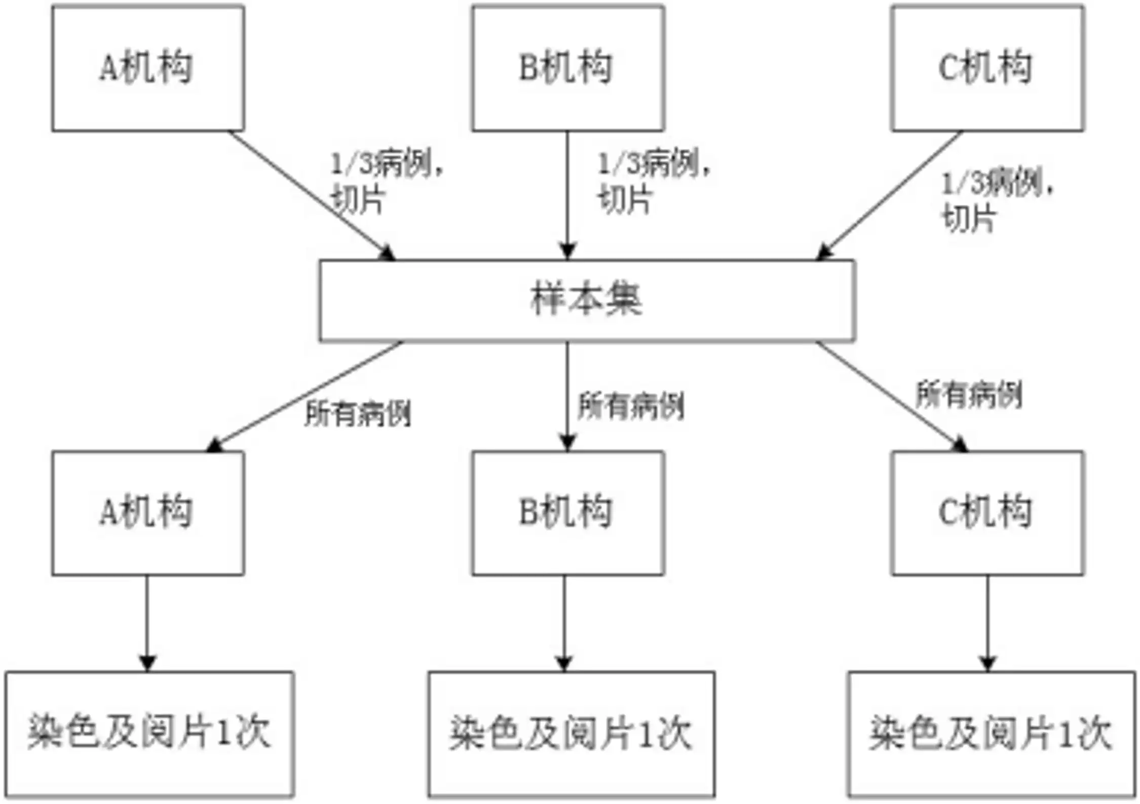 PD-L1检测试剂临床试验—结果重现性研究 环比试验设计示意图