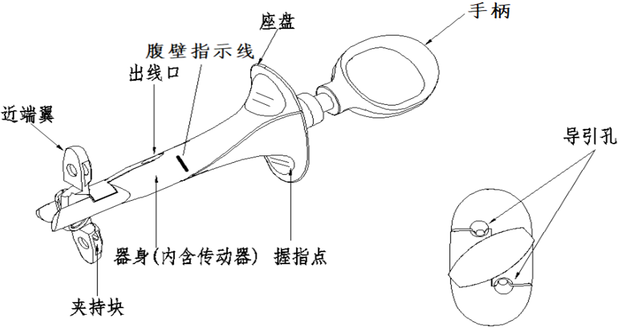 微创筋膜闭合器注册审查-闭合固件(翼式)结构示意图