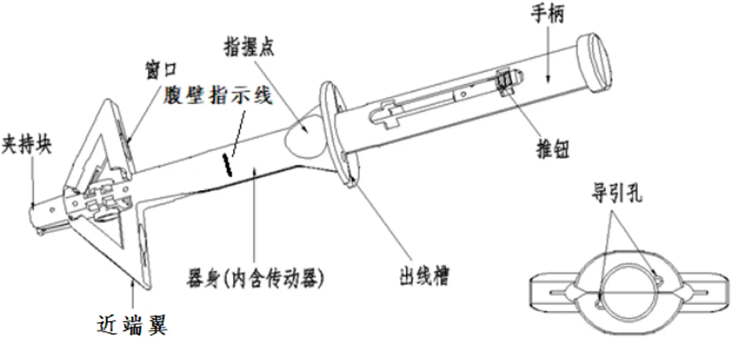 微创筋膜闭合器注册审查-闭合固件(盾式)结构示意图