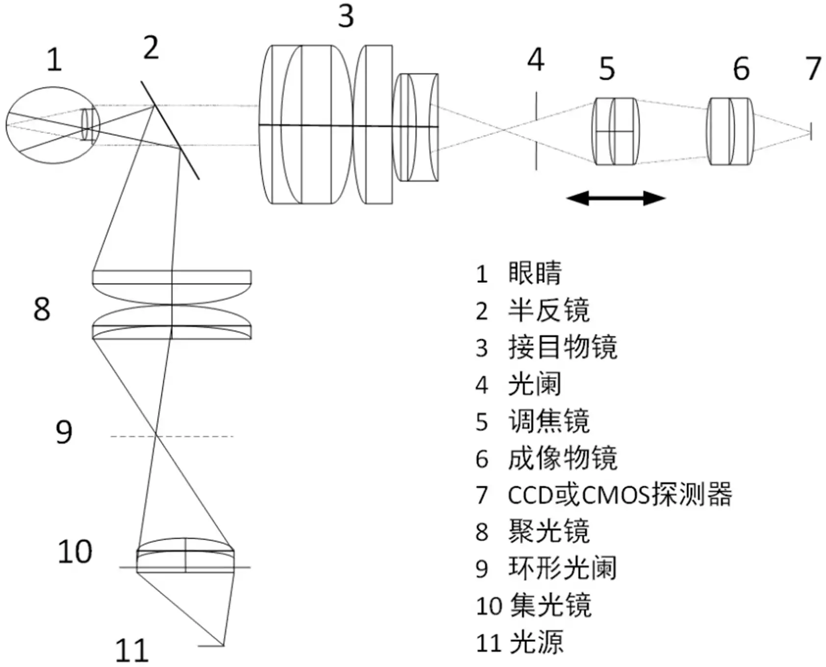 眼底照相机注册技术审查外部照明结构光路示意图